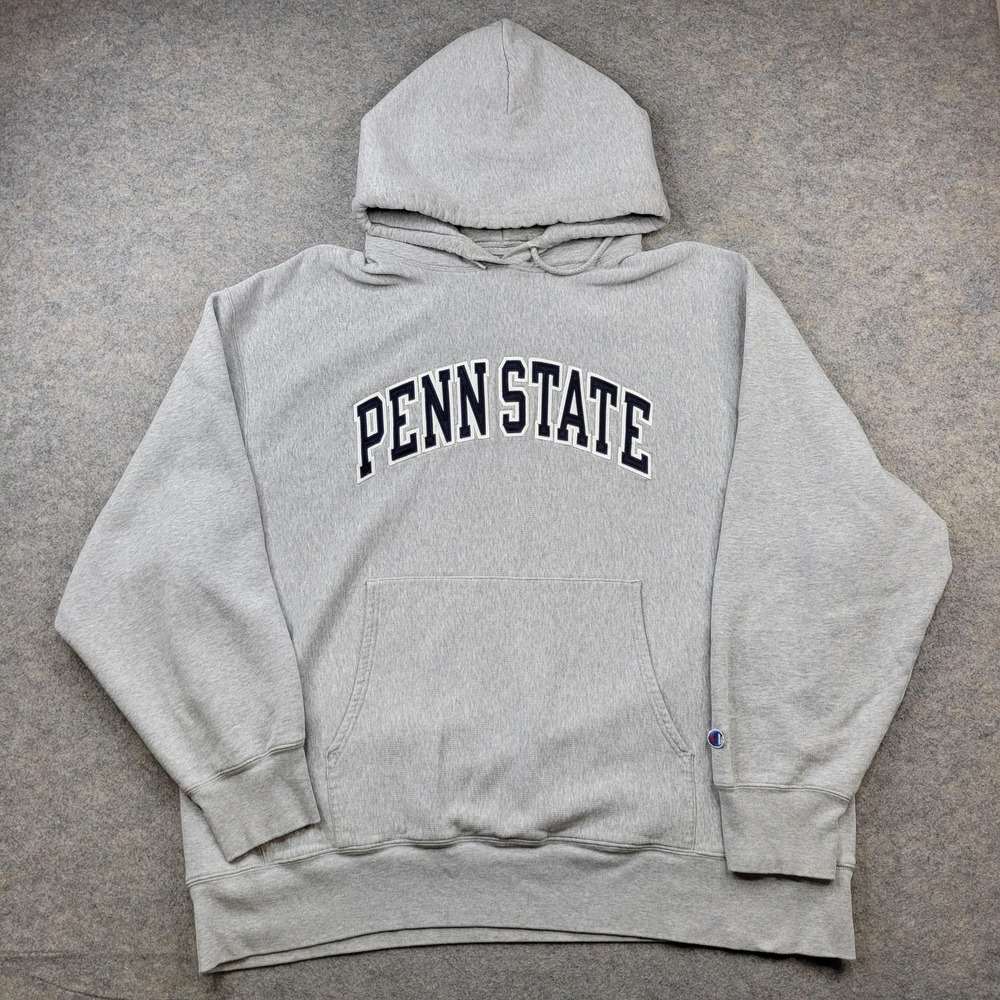 Penn State Nittany Lions Hoodie Sweatshirt Mens 2XL Gray NCAA Football Champion